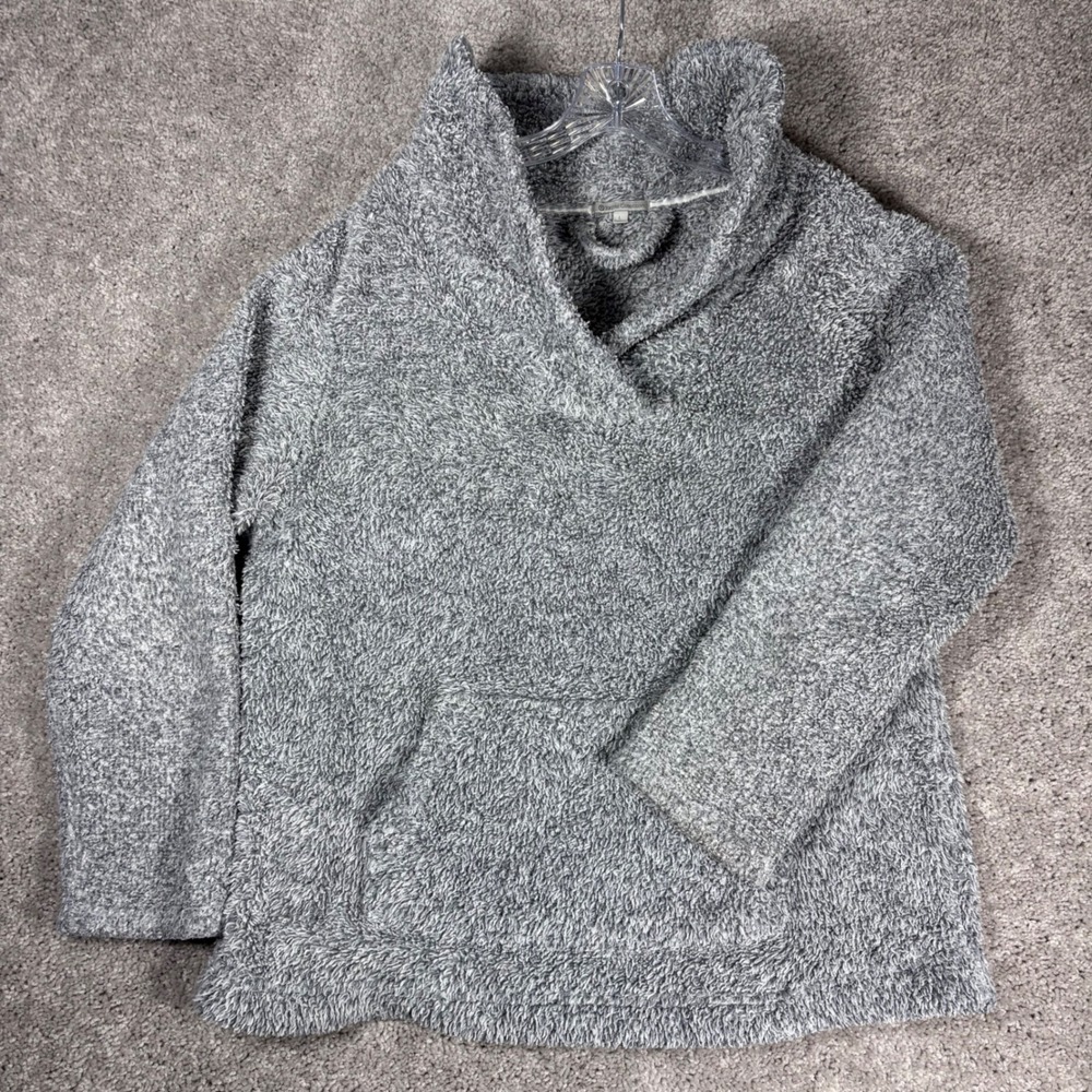 Target Collection Women Cozy Fuzzy Sherpa Pullover‎ Sweatshirt Gray Size L